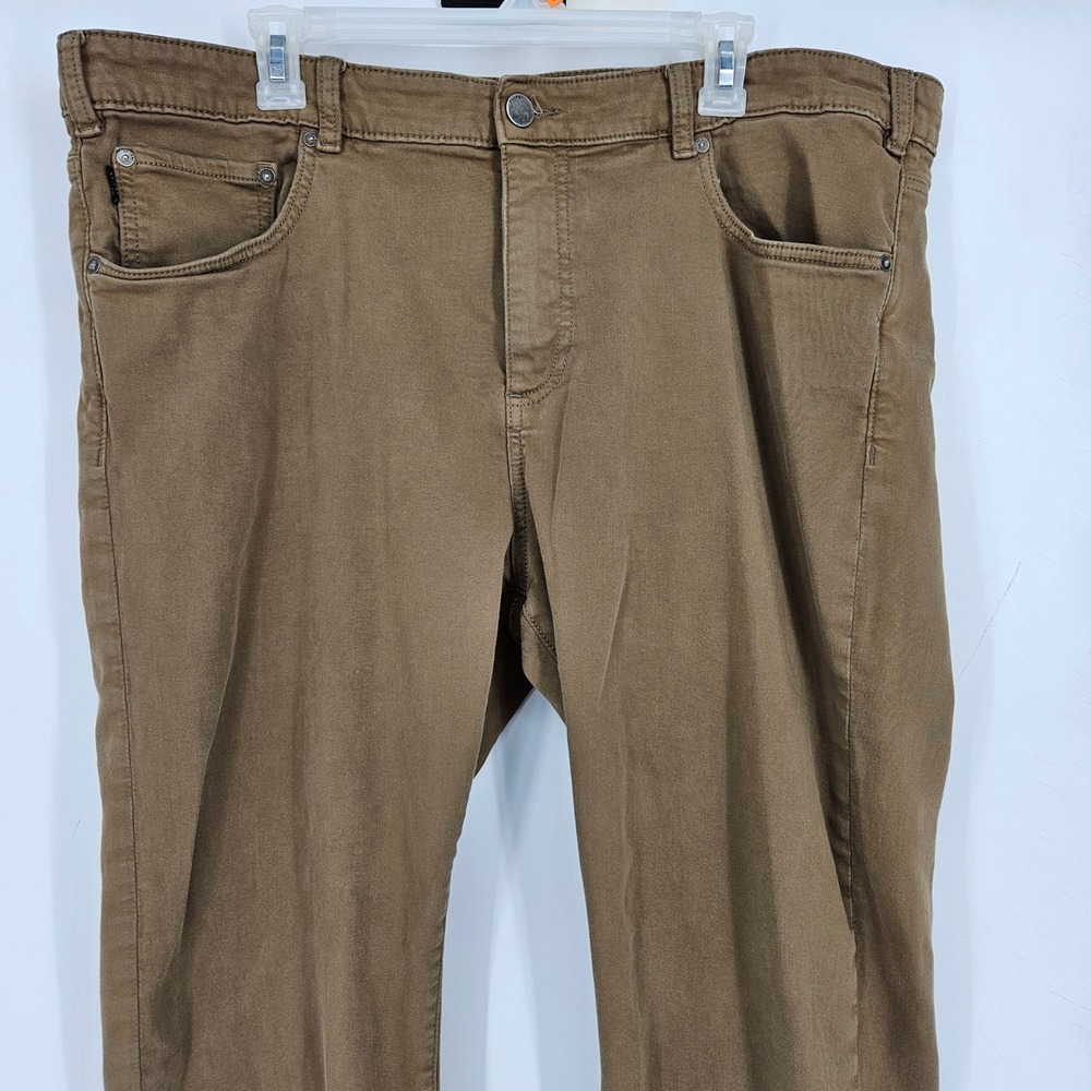 DL1961 Jeans Mens 40x32 Russell Slim Straight Fit Pants Stretch Droit Tan Khakis - Picture 2 of 13